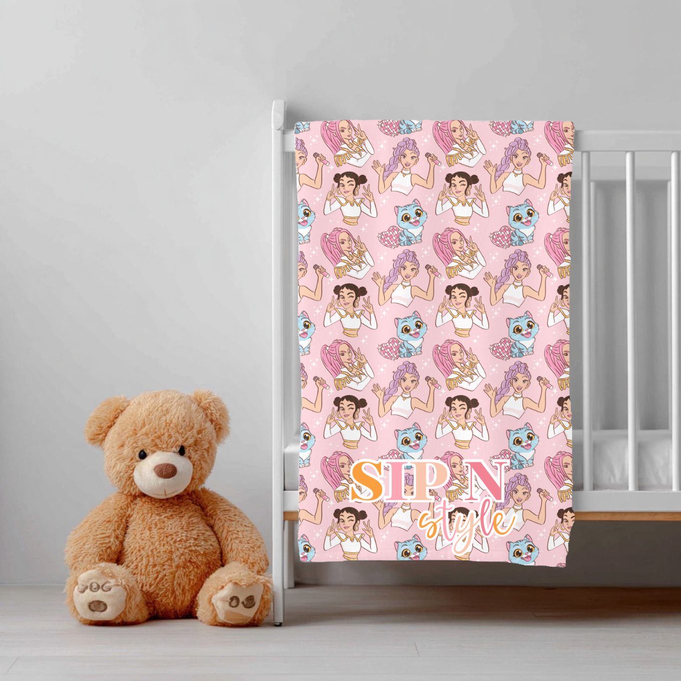 Girl Pop Baby Blanket - Preorder