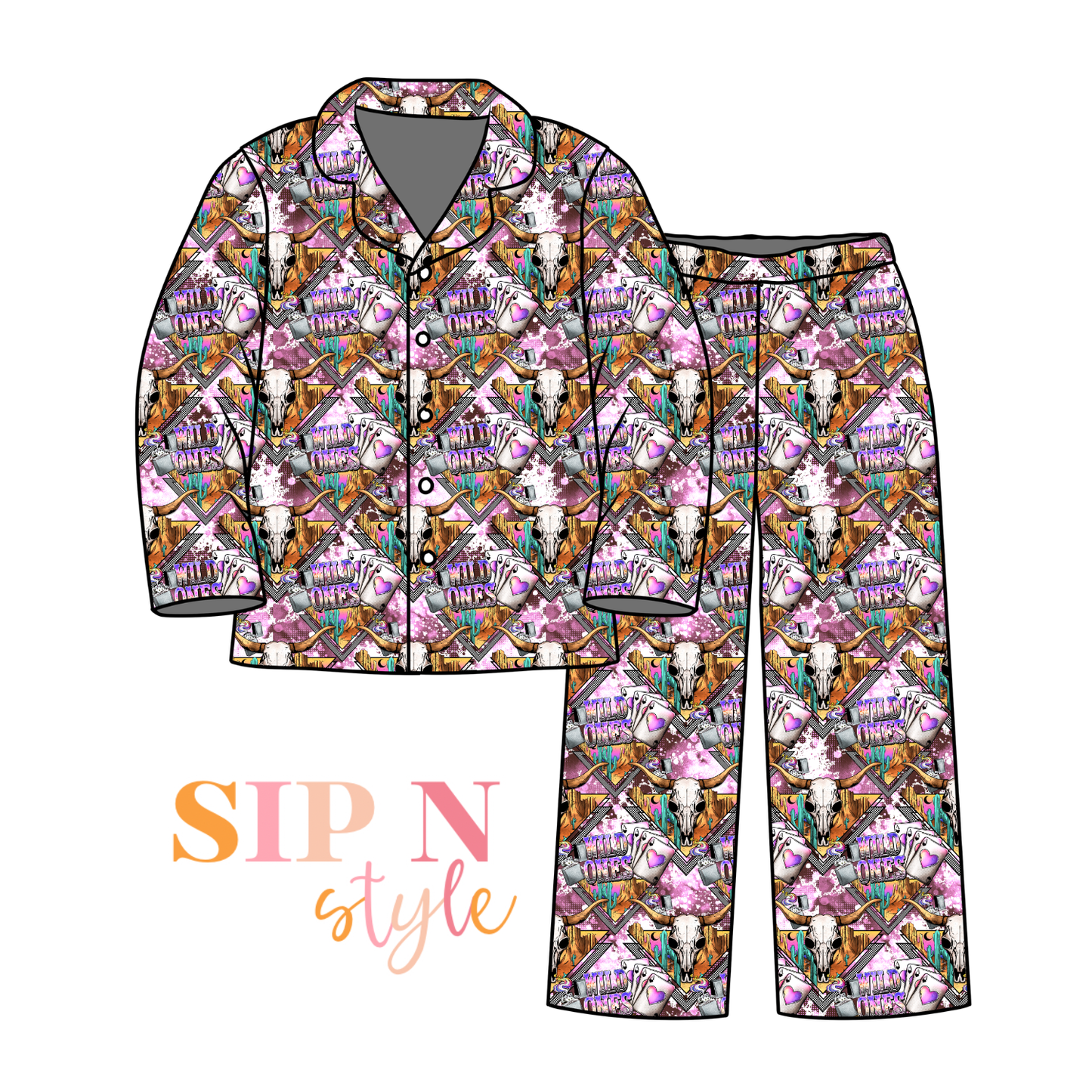 Wild Ones Long PJ Set - Preorder