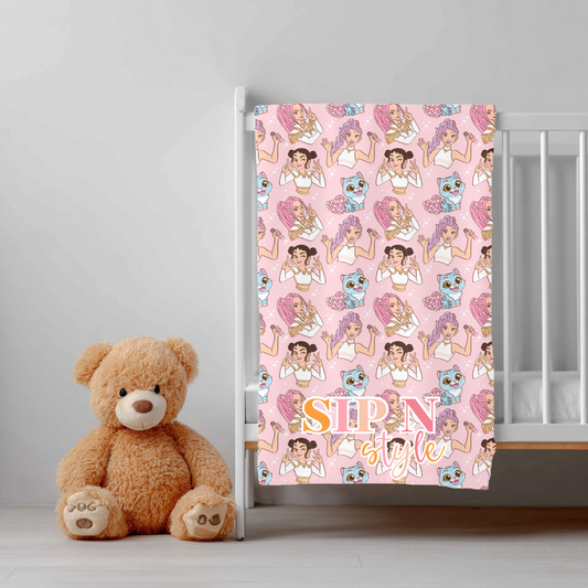 Girl Pop Baby Blanket - Preorder