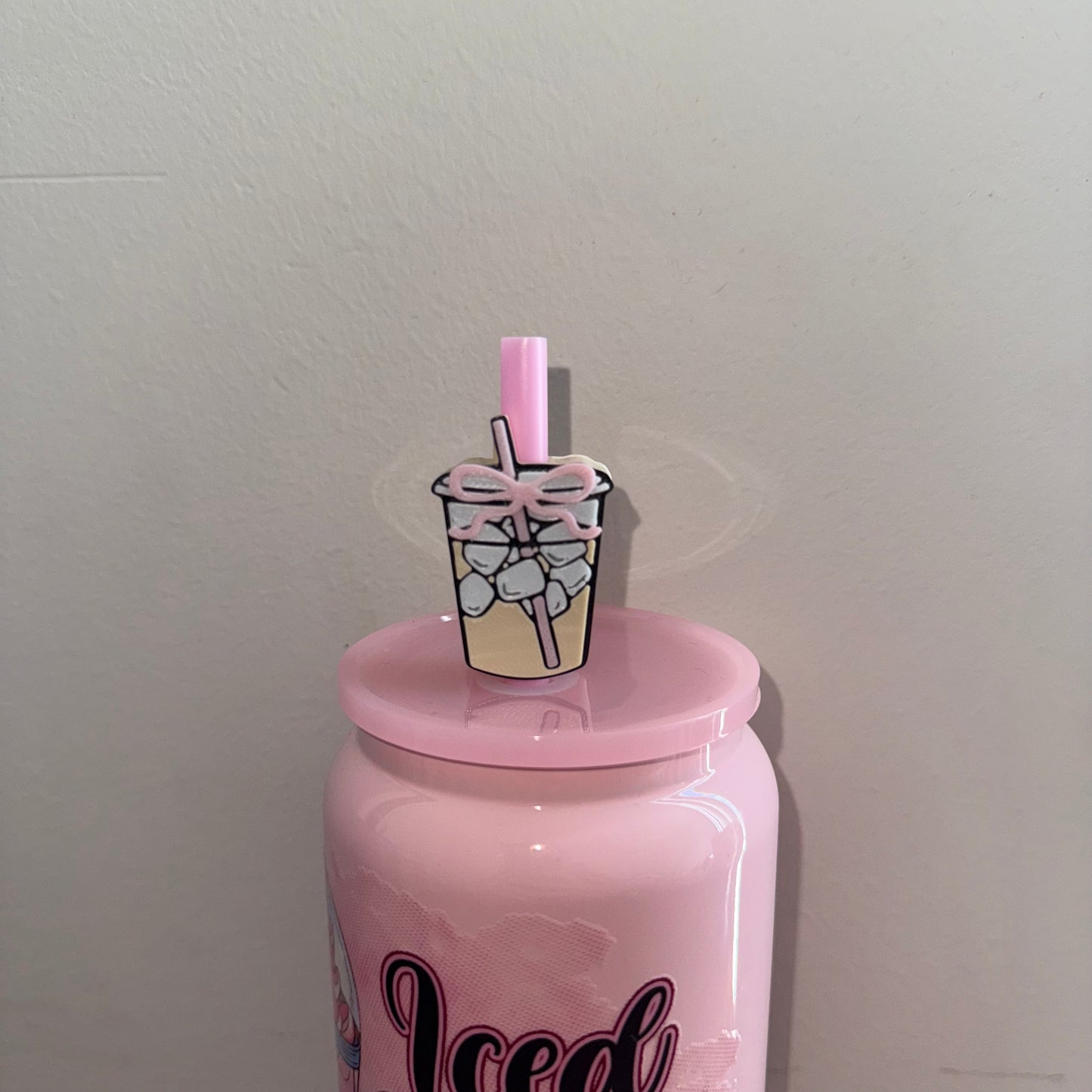 Iced Coffee Straw Topper