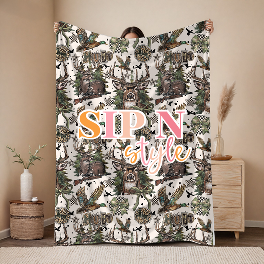 Hunting Plush Blanket