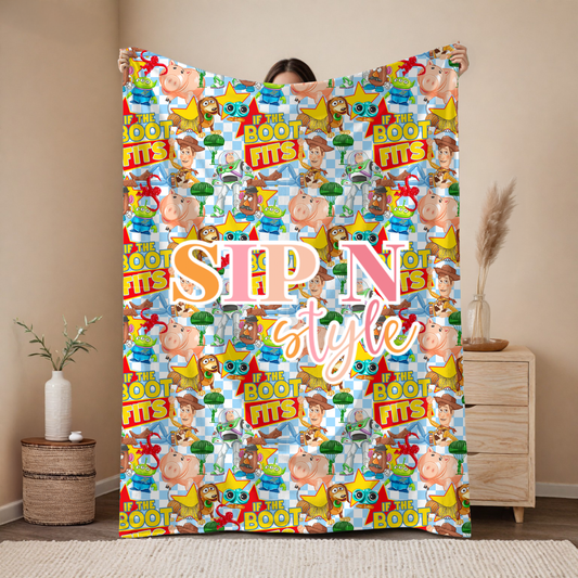 If The Boot Fits Plush Blanket