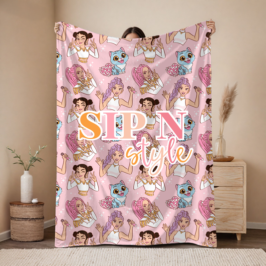 Girl Pop Plush Blanket