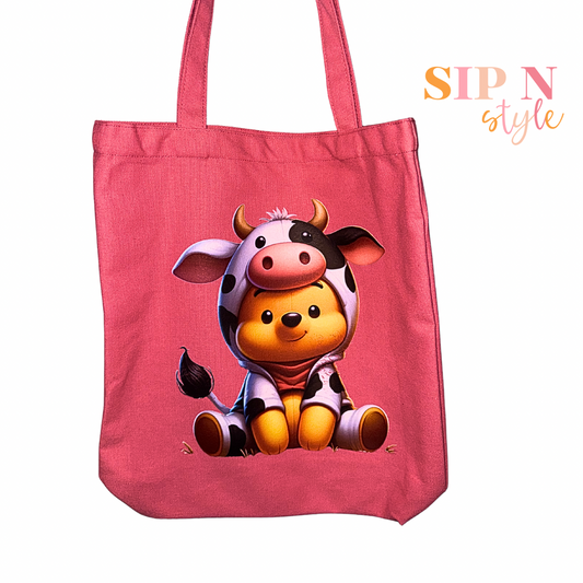 Pooh Cow Tote Bag