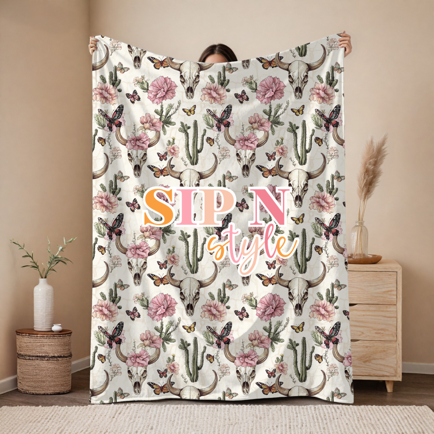 Western Skull Blanket - Preorder
