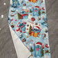 Xmas Blue Alien Beach Towel